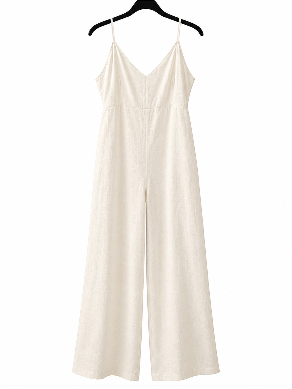 Express White Wide Leg Jumpsuit XL NWT Spaghetti Strap Flowy Palazzo Romper